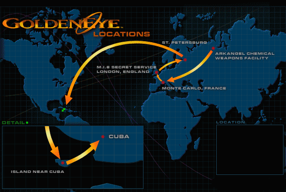 GOLDENEYE LOCATIONS