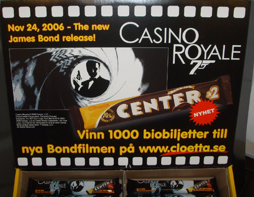 Cloettas Center Dark 70% Choklad Casino Royale James Bond