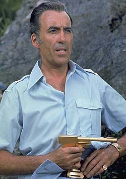 Christopher Lee playing Francisco Scaramanga  Born in London, England on 27th May 1922  Starred In The Man With The Golden Gun (1974)