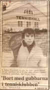 Tennistrnare i Kalmar TK  Gunnar Schfer 1984. stra Smland  1984-02-28