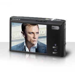  Cyber-shot Digital Camera (DSC-T50/JB) Channel your inner spy as you capture spectacular photos-even in low light without a flash-with the ultra-compact Cyber-shot DSC-T50/B. This slim and sexy camera features a 3" touch panel, 7.2 megapixels and 3x optical zoom.