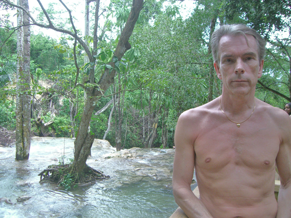 James Bond Gunnar Schfer at the Dunn`s River Fall Ocho Rios Jamaica. 