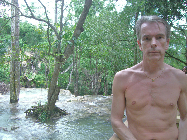 James Bond Gunnar Schfer at the Dunn`s River Fall Ochios Rios Jamaica. 