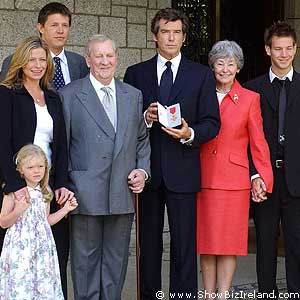 Pierce attended the ceremony with his Granddaughter Isabella, his daughter in law Charlotte, his son Christopher, his stepfather Bill, his mother May, and son Sean.