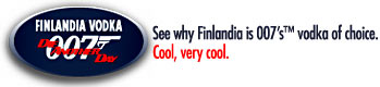 Finlandia Vodka in James Bond movie Die Another Day 2002 is one of the worlds leading premium vodkas, available worldwide in more than 100 countries. It is a perfect choice for vodka drinkers who appreciate quality, purity and versatility. The refreshing, very clean taste allows Finlandia Vodka to transform from the purest on-the-rocks drink into the soul of the most imaginable cocktails.