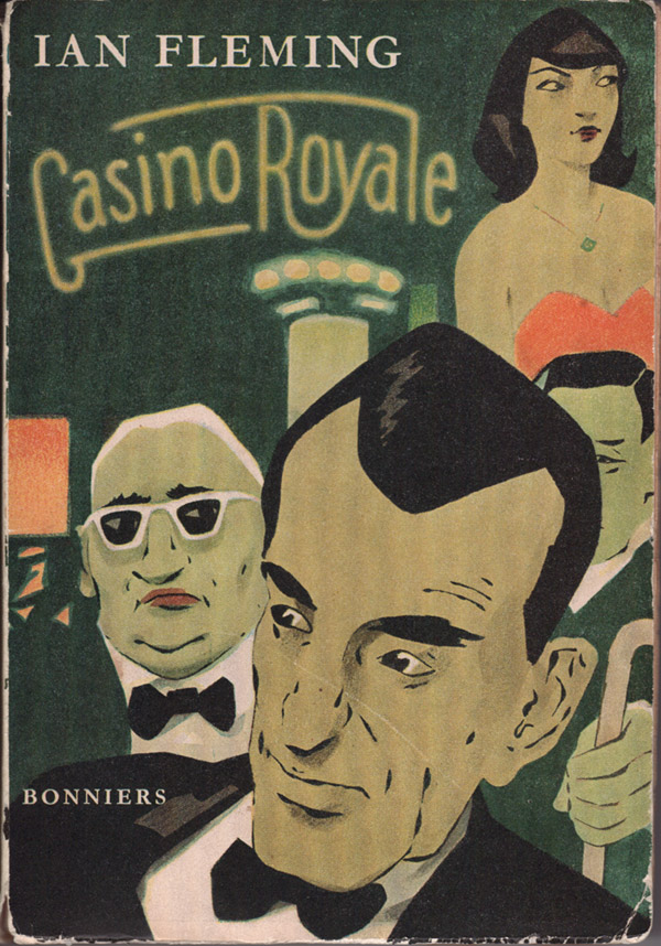 versttning av carl sundell engelsk originaltitel casino royale printed in sweden stockholm in sweden stockholm albert bonniers boktryckeri 1955 omslag adolf hallman