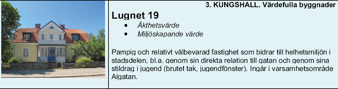 Kulturhistoriskt vrdefull bebyggelse i Nybro stad. Under 2010 har Kalmar lns museum gjort en inventering av bebyggelsen i Nybro stad fr att identifiera kulturhistoriskt vrdefulla byggnader. Inventeringen har sammanstllts i en rapport som ska utgra ett underlag fr det kommunala arbetet med att vrna bebyggelsens kulturvrden.