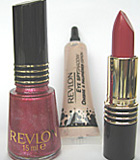 Revlon 007 Collection Comprising of Super Lustrous Lipstick ( Cherrys in the Snow), a Revlon Nail Polish ( The Spy Who Loved Me) and a Eye Shadow ( Spy Who Loved Me).