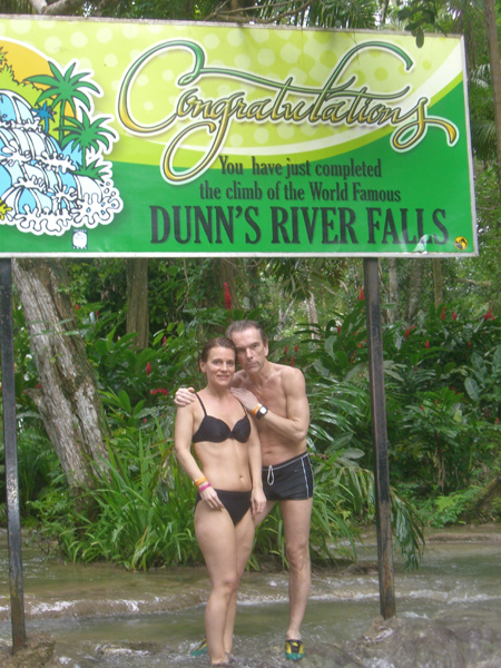 James Bond Gunnar Schfer at the Dunn`s River Fall Ocho Rios Jamaica. 