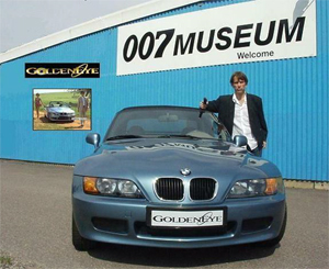 BMW  Z3  GOLDENEYE  007  MUSEUM.  James Bond alias Gunnar Schfer