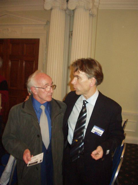 Alec Mills (unit director) with President Gunnar Schfer