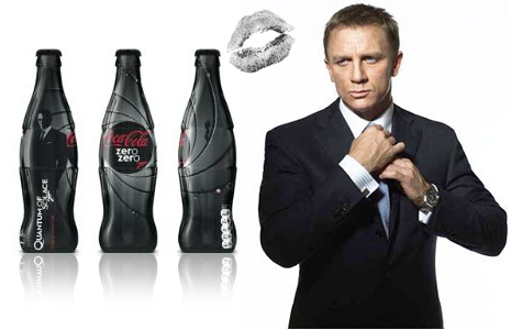 It seems that Daniel Craig aka James Bond may be switching from his favourite vodka martini (shaken, not stirred) to a new non-alcoholic beverage . Coca-Cola Great Britain has clinched a marketing deal with Sony Entertainment to link Coca-Cola Zero with the suave superspys latest cinematic adventure, 'Quantum of Solace', due to be released in the UK on 31 October.  