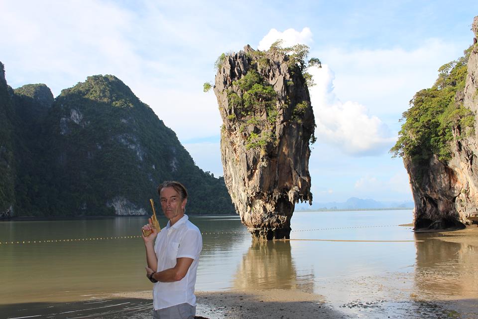  James Bond Island in Phang Nga Bay Thailand with James Bond 007 Museum founder Gunnar James Bond Schfer