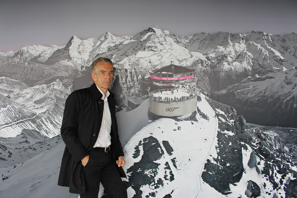 James Bond Gunnar Schfer founder of The James Bond 007 Museum in Nybro Sweden vist Piz Gloria Schilthorn 20/6-2016