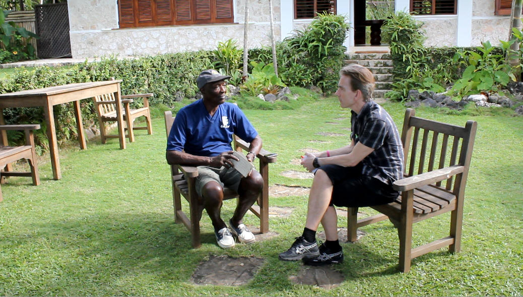 Ian Fleming's gardener, Dacosta Ramsey Ian Flemings Goldeneye House Oracabessa, Jamaica visit by James Bond Gunnar Schfer..  